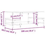 vidaXL Table basse chêne sonoma 100x50 5x40 cm bois d'ingénierie