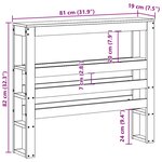 vidaXL Tête de lit avec étagères 75 cm bois massif de pin