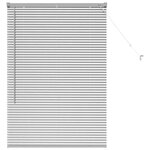 vidaXL Store de Fenêtre avec des rideaux Argenté 80 x 130 cm Aluminium