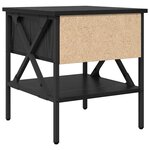 vidaXL Table de chevet avec tiroir Chêne noir 40 x 42 x 45 cm
