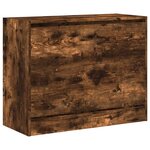 vidaXL Armoire à chaussures chêne fumé 80x34x63 cm bois d'ingénierie