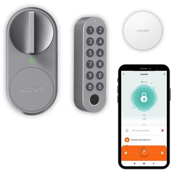 Kit serrure de porte d'entrée Lockin G30 Pro - Digicode et hub inclus