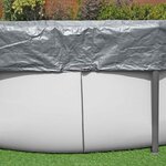 Bestway Couverture de piscine Ø4 88 m Rond Polyester Gris