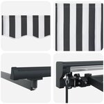 vidaXL Auvent Rétractable Anthracite et blanc 400x300 cm tissu