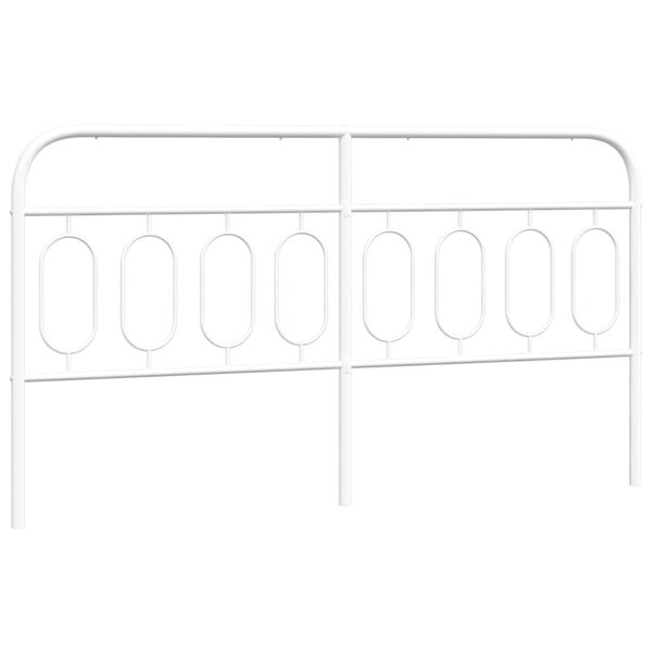 vidaXL Tête de lit de remplacement métal blanc 193 cm