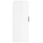 vidaXL Armoires murales 2 Pièces blanc brillant bois d'ingénierie