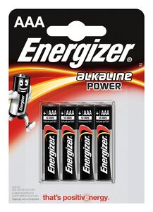 Blister de 4 Piles Alcaline Power LR03 AAA ENERGIZER