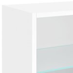 vidaXL Unités murales TV avec LED 5 Pièces blanc bois d'ingénierie