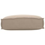 vidaXL Coussin pour dossier de palette Taupe 50 x 40 x 12 cm