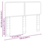 vidaXL Tête de lit Chêne noir 135 cm Bois d'ingénierie