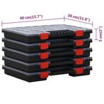 vidaXL Boîtes d'assortiment 10 Pièces 40x30x5 cm Polypropylène