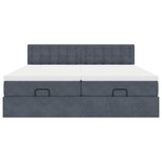 VidaXL Cadre de lit ottoman avec matelas gris foncé 180x200cm velours