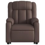 vidaXL Fauteuil inclinable électrique marron similicuir