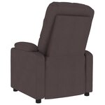 vidaXL Fauteuil de massage Marron foncé Tissu