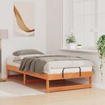 vidaXL Cadre de lit Marron 90 x 200 cm Pin massif
