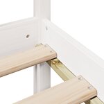 vidaXL Lit bibliothèque sans matelas blanc 75x190cm bois de pin massif