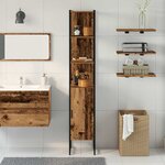 vidaXL Cabinet de salle de bain Bois ancien 33 x 33 x 185.5 cm