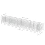 Vidaxl lit surélevé à gabion acier galvanisé 360x50x50 cm