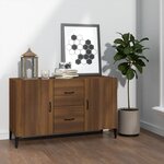 vidaXL Buffet chêne marron 100x36x60 cm bois d'ingénierie