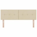 vidaXL Tête de lit réglable en hauteur Crème 160 cm tissu