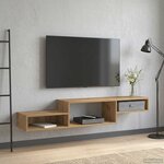 vidaXL Meuble TV mural Montage mural Chêne artisanal 150 x 28 x 26 cm