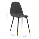 vidaXL Chaises à manger lot de 2 gris foncé tissu