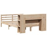 vidaXL Lit bibliothèque sans matelas 160x200 cm bois massif de pin