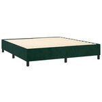 vidaXL Sommier à lattes de lit et matelas Vert foncé 180x200cm Velours