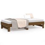 vidaXL Lit coulissant sans matelas marron miel 2x(75x190) cm