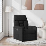 vidaXL Fauteuil inclinable noir tissu microfibre