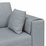 Sofa en tissu avec coussin 3 Pièces Gris clair 208 cm tissu