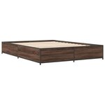 vidaXL Cadre de lit sans matelas chêne marron 140x200 cm