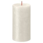 Bolsius Bougies pilier rustiques Shimmer 4 Pièces 130x68 mm Ivoire