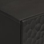 vidaXL Armoire latérale noir 90x33x75 cm bois massif de manguier