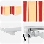 vidaXL Auvent rétractable électrique Jaune  Orange et Blanc 4 × 3 5 m