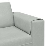 vidaXL Ensemble de Canapés Gris clair Velours