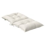 vidaXL Coussins de chaise à dossier bas lot de 2 crème mélangé tissu