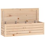 vidaXL Boîte de rangement 109x36 5x33 cm Bois massif de pin
