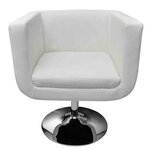 vidaXL Tabouret de bar Blanc Similicuir