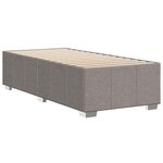 vidaXL Cadre de lit sans matelas taupe 100x200 cm tissu
