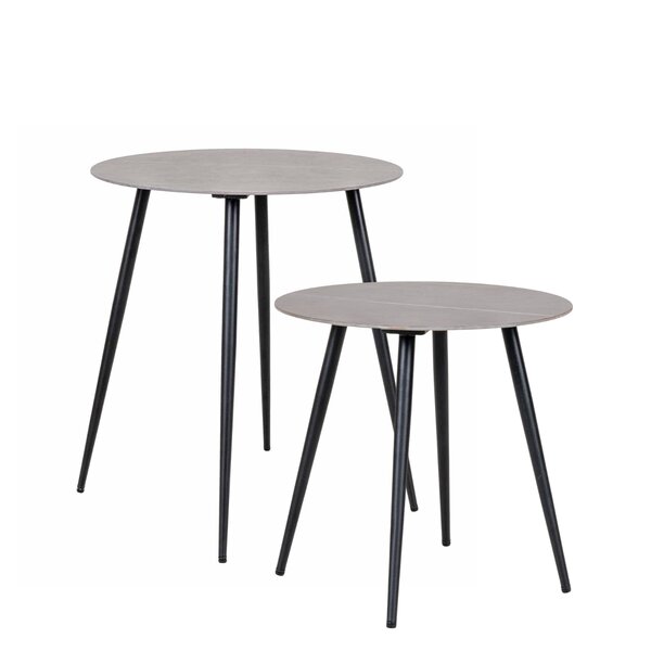 Table de jardin Ø 60 cm + table d'appoint LAZIO