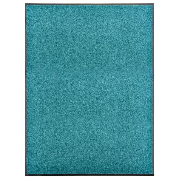 vidaXL Paillasson lavable Cyan 90x120 cm