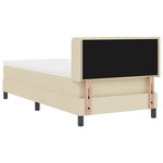 vidaXL Lit box spring avec matelas crème  90x200 cm  en tissu.