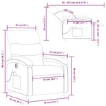 vidaXL Fauteuil inclinable de massage électrique crème tissu
