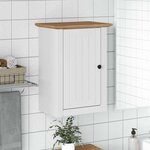vidaXL Armoire murale de salle de bain BODO blanc et marron 44x30x60cm
