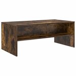 vidaXL Table basse Chêne fumé 100 x 50 x 40 cm Bois d'ingénierie