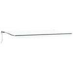 vidaXL Auvent Rétractable Blanc 600 × 300 cm Tissu et Aluminium