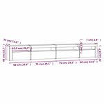vidaXL Meuble TV avec lumières LED Chêne fumé 270x35x40 cm