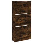 vidaXL Armoire à chaussures chêne fumé 60x21x125 5 cm bois ingénierie