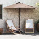 vidaXL Parasol de jardin Taupe 294 x 150 x 224 cm tissu